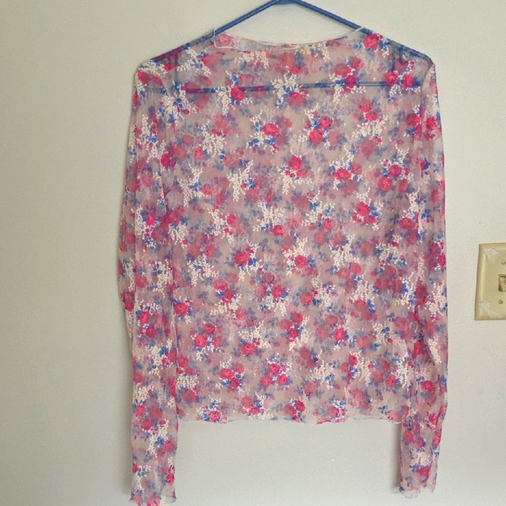 Sheer Floral Layering Top 2XL Fits Smaller